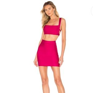 XS Julia Bandage Set in Hot Pink from revolve
